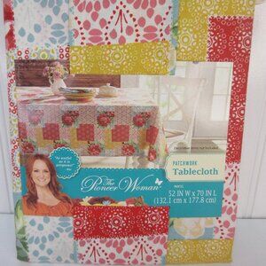 Pioneer Woman Patchwork Fabric Tablecloth 52"W x 70"L Rectangle Multicolor